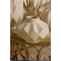 888-109 Geometri Kçk Dekoratif Küçük Boy Geometrik Vazo Modern Şık Ev Ofis Dekoru Altın