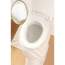 100'lü Hijyenik Kullan At Klozet Kapağı Poşeti Örtüsü Yaşlı Hasta Çocuk İçin Klozet Poşeti Şeffaf Pl Diğer