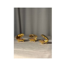 Gold Rengi Metal İstiridye 6'lı Kahve Yanı Sunumluk Altın - 806699719 Altın