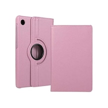 Honor İle Uyumlu Pad X8 Dönebilen Standlı Kılıf Pembe Açık