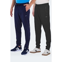 Slazenger Grıet 2 Li Set Erkek Siyah - Lacivert Eşofman Altı Siyah - Lacivert