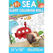 Melolisa Deniz Dev Boy Boyama Kağıdı - Farm Kids Coloring Roll - Giant Painting Paper Roll For Kids