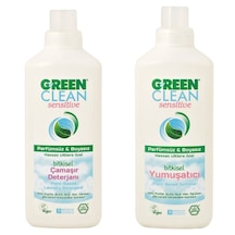U Green Clean Sensitive Çamaşır Deterjanı 1 L + Yumuşatıcı 1 L