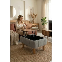 Ester Sandıklı Mekanizmalı Orta Sehpa/bench, Gri