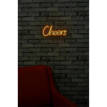 - Cheers - Neon Yazı Led Işık Dekoratif Duvar Aydınlatması Sihirli Led Mesajlar Renkli