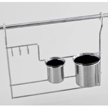 Çağdaş Tekli Paslanmaz Kaşıklık Inox 40 Cm Gri