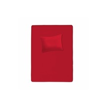 %100 Pamuklu Bebek Lastikli Çarşaf 60x120+20 Bebek Yastık Kılıfı 35x45 Kırmızı