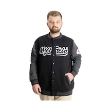 Mode Xl Büyük Beden Erkek Kolej Mont My Field 23626 Siyah 001
