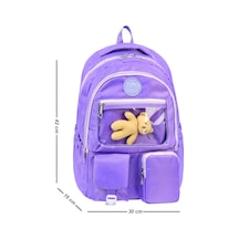 Miço Kids Çok Gözlü Okul Sırt Çantası Kız Mor