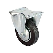 Servis Tekeri - Tablalı Siyah Sabit - Çap 80 Mm