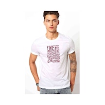 Love Joy Peace Baskılı Beyaz Erkek Tshirt (528593097)