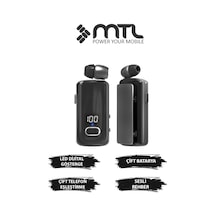 Makaralı Bluetooth Kulaklık Digital Göstergeli Çift Telefon Destekli Mt983