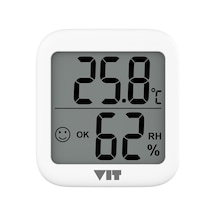 Vıt İç Mekan Dijital Isı Ve Nem Ölçer Beyaz Termometre Wvt17 Thermometer