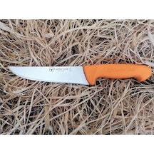 Sürmene 61120 Kasap Kurban Bıçağı, 16,5 Cm, Kaymaz Sap Kahverengi - Gri