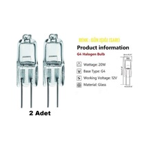 Mc 32 Bıh Inox Vr01 12v 20w 2 Adet Teka Davlumbaz Aspiratör Fırın Buzdolabı İçin Uyumlu Lamba Ampul Işık Halojen