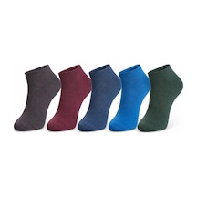 Erkek Pamuklu Patik Çorap 5'li Paket 39-45 Dikişsiz Burun, Koku Karşıtı, Nefes Alan Kısa Konç Sneaker Çorabı Çok Renkli