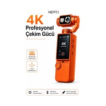 4k Hd Taşınabilir Vlog Spor Ve Aksiyon Kamerası, 2.0" Döndürülebilir Ips Ekran, Gimbal, 48 Megapiksel, Mp4, Micro Sd