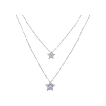 Nagıss Yıldız Model Zirkon Taşlı 925 Ayar Gümüş İkili Kadın Kolye Nagıss Yıldız Model Zirkon Taşlı 925 Ayar Gümüş İkili Kadın Kolye