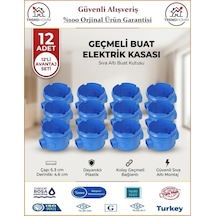 Trendhomm Geçmeli Anahtar Priz Kasası - Halojen Free Alev Yaymayan Kasa - 12 Adet