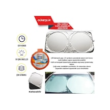 Miflonlu Katlanır Oto Ön Cam Güneşliği 150x70cm Güneş Koruyucu Yazlık Araç Aksesuarı