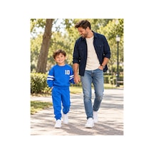 Messlife Erkek Çocuk 10 Baskılı 2 Li Eşofman Takımı Mavi - 931138700 Mavi