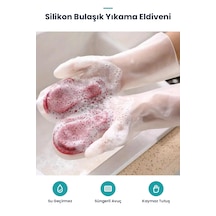 Silikon Bulaşık Yıkama Eldiveni Beyaz