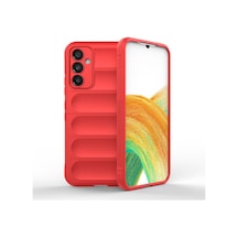 Zore Galaxy A34 Kılıf Esnek Tpu Oyuklu Arka Yüzey Tasarımlı Ogaa Etnik Silikon Kapak - Kırmızı