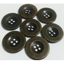 Antik Sarı Renkli 23mm. 7 Adet Metal Düğme