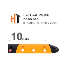 Eko Oval Hız Kesici, Plastik Kasis Seti 33x30x4 Cm 10 Metre
