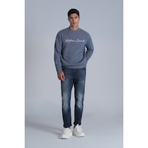 Lufian Erkek Jasper Smart Slim Fit Jean Pantolon 112200218 Mavi Mavi