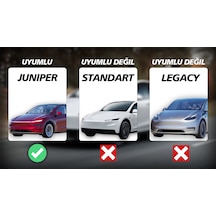 Tesla Model Y Juniper İçin Uyumlu Arka Koltuk Klima Havalandırma Koruyucu Parlak Karbon
