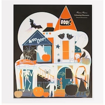 Meri Meri - Shaped Halloween Coloring Placemats - Cadılar Bayramı Karakterli Boyanabilir Amerikan Se