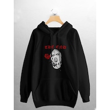 Macklin Unisex The End Gangsta Baskılı Sweatshirt Siyah Mck0931 Siyah