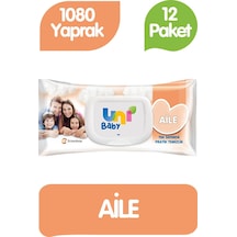 Uni Baby Aile Islak Havlu Mendil 90x12 1080 Yaprak