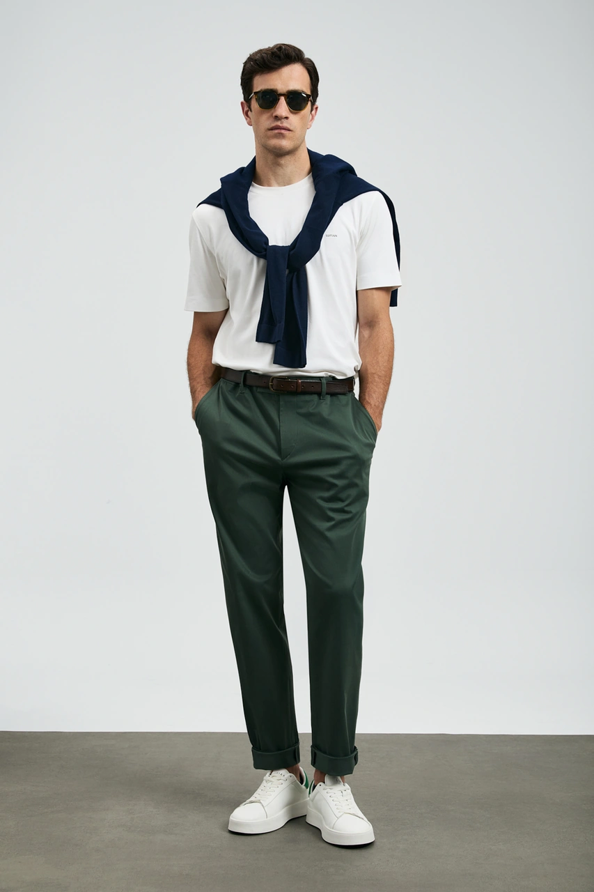 Lufian Rumı Smart Erkek Chino Pantolon Slim Fit Yeşil Yeşil 112190336100600 Yeşil Lufian Rumı Smart Erkek Chino Pantolon Slim Fit Yeşil Yeşil 112190336100600 Yeşil