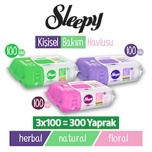 Sleepy Kişisel Bakım Havlusu Karma Paket 3x100 (300 Yaprak)