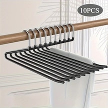 Tongdashop 20 Paket Siyah Z Tipi Metal Pantolon Askısı Pas Önleyici Maksimum Alan Tasarrufu siyah