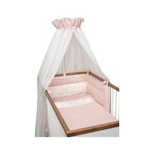 Lüks Fırfırlı Bebek Beşik Cibinlik Tülü Şık Ve Koruyucu Bebek Odası Cibinliği Pembe - 888187017