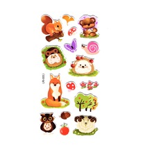 Sticker Kabartmalı Stiker Defter Planlayıcı Etiket Lrı005 -17x9 Cm- Minik Hayvanlar