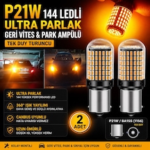 P21w 144 Ledli Ultra Parlak Geri Vites Park Ampül Tek Duy Turuncu 2 Adet