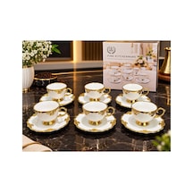 Bone China Gold Kahve Fincan Takımı 6 Kişilik Altın - 934054437 Altın