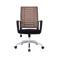 Gardena Kahverengi Krom Çalışma Koltuğu Ofis Koltuğu Toplantı Koltuğu Büro Koltuğu Kahverengi