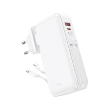 Hoco J126 Usb-a+type-c Çıkışlı Type-c+lightning Kablolu 10000mah Powerbank Şarj Aleti- 5775 Diğer