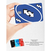Mavi Uno Kart - Papara, Tosla, Otobüs Kart Kaplama Stickeri Kredi Kartı Için Diğer