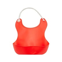 Pelikan Silikon Mama Önlüğü / Silikon Hazneli Bebek Mama Önlüğü - Kırmızı Renkli Çok Renkli