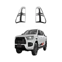 Toyota Hilux 2015-2022 Arka Stop Çerçevesi Takımı Stop Çerçeve Kaplama / Siyah