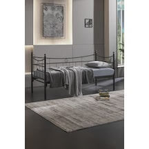 Daily Daybed Tek Kişilik Sedir Metal Karyola Siyah