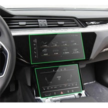 Audi E-tron Gösterge Ve Multimedya Çift Ekran Koruyucu Navigasyon Ekran Koruyucu