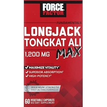 Force Factor Fundamentals Longjack Tongkat Ali Max 1200 Mg 60 Veg