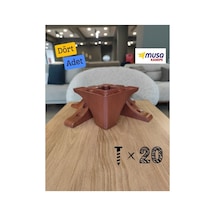 10 Cm. Koltuk Ayağı - Kanepe Ayağı - Mobilya Ayağı - Baza Ayağı - Bellona Ayak Vida Dahil Kahverengi